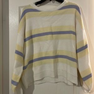 Women’s striped L sweater. Great condition.